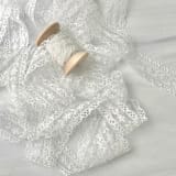 "Lace Ribbon - Delicate White - 1" x 5 yards" - Ribbons in white by Honey Silks Co