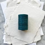 "Peacock Blue Waxed Linen Twine, 2-ply" - Ribbons in blue by Jenny Sanders