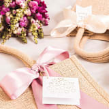 "White Ribbon - Precut - Small - 10 Pack" - Ribbons in white by Veronica Esquino