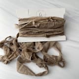 "Fair Trade Recycled Silk Ribbon - Portobello" - Ribbons in brown by Honey Silks Co