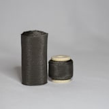 "Smoky Gray Plant-Dyed Silk Ribbon, Wide" - Ribbons in gray by Katelyn Cash