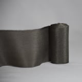 "Smoky Gray Plant-Dyed Silk Ribbon, Wide" - Ribbons in gray by Katelyn Cash