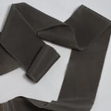 "Smoky Gray Plant-Dyed Silk Ribbon, Wide" - Ribbons in gray by Katelyn Cash