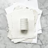 "Snow White Waxed Linen Twine, 4-Ply" - Ribbons in white by Jenny Sanders