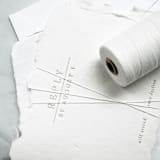 "Snow White Waxed Linen Twine, 4-Ply" - Ribbons in white by Jenny Sanders
