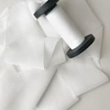 "2" Signature Sheer Ribbon - White" - Ribbons in white by Honey Silks Co