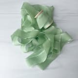 "1" x 10 yards Silk Ribbon - Garden Green" - Ribbons in green by Honey Silks Co