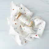 "1" Cotton Ribbon - Subtle Terrazzo" - Ribbons in multicolor by Honey Silks Co