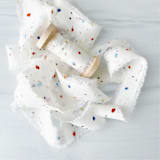 "1" Cotton Ribbon - Subtle Terrazzo" - Ribbons in multicolor by Honey Silks Co