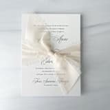 "2" x 5 yards Signature Sheer - Soft Cream" - Ribbons in natural by Honey Silks Co