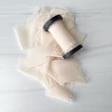 "2" x 5 yards Signature Sheer - Soft Cream" - Ribbons in natural by Honey Silks Co