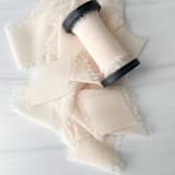 "2" x 5 yards Signature Sheer - Soft Cream" - Ribbons in natural by Honey Silks Co