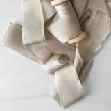 "Heirloom Collection Silk Ribbon - Mushroom 1.5" x 5 yards" - Ribbons in gray by Honey Silks Co