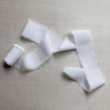 "Silk Ribbon - White // 3 yards" - Ribbons in white by Clover and Lamb