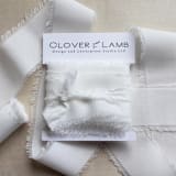 "Silk Ribbon - White // 3 yards" - Ribbons in white by Clover and Lamb
