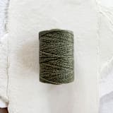"Sage Waxed Linen Twine, 2-Ply" - Ribbons in green by Jenny Sanders
