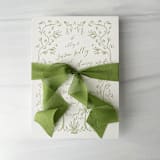 "1" x 5 yards Signature Sheer Ribbon- Deep Chartreuse" - Ribbons in green by Honey Silks Co