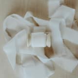 "Silk Wedding Ribbon White 1" Wide" - Ribbons in white by Jordan Perry