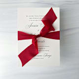 "1" x 5 yards Signature Sheer - Red" - Ribbons in red by Honey Silks Co