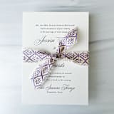 "1" Cotton Ribbon - Lilac Leaf" - Ribbons in purple by Honey Silks Co