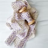 "1" Cotton Ribbon - Lilac Leaf" - Ribbons in purple by Honey Silks Co