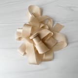 "Wedding Silk Ribbon 1” x 5 yards - Deep Champagne" - Ribbons in natural by Honey Silks Co