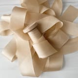"Wedding Silk Ribbon 1” x 5 yards - Deep Champagne" - Ribbons in natural by Honey Silks Co