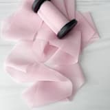 "2" Signature Sheer - Softest Pink" - Ribbons in pink by Honey Silks Co