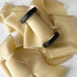 "Heirloom Collection Silk Ribbon - Antique Gold 2" x 5 yards" - Ribbons in gold by Honey Silks Co