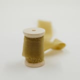 "Silk Wedding Ribbon Mustard 1" Wide" - Ribbons in yellow by Jordan Perry