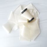 "Wedding Silk Ribbon 2.25” x 5 yards - Creamy Ivory" - Ribbons in natural by Honey Silks Co