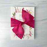 "2" Signature Sheer - Pink Raspberry" - Ribbons in pink by Honey Silks Co