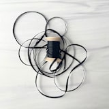 "Black 1/8" x 10 Yards - Satin Skinny Ribbon" - Ribbons in black by Honey Silks Co