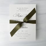 "3/4" x 5 Yards Cotton Ribbon - Olive" - Ribbons in green by Honey Silks Co