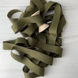 "3/4" x 5 Yards Cotton Ribbon - Olive" - Ribbons in green by Honey Silks Co