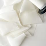 "2" Signature Sheer Ribbon - Creamy Off White" - Ribbons in white by Honey Silks Co
