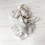 "1" Cotton Ribbon - Polka Dot" - Ribbons in white by Honey Silks Co