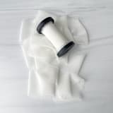 "2" Signature Sheer - Antique White" - Ribbons in white by Honey Silks Co