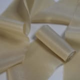 "Sand Plant-Dyed Silk Ribbon, Wide" - Ribbons in beige by Katelyn Cash