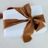 "Ribbon Linen 1.5" Wide Brown" - Ribbons in brown by Jordan Perry