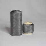 "Stormcloud Gray Plant-Dyed Silk Ribbon, Wide" - Ribbons in gray by Katelyn Cash