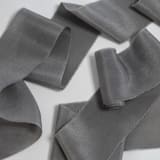 "Stormcloud Gray Plant-Dyed Silk Ribbon, Wide" - Ribbons in gray by Katelyn Cash
