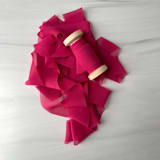 "Signature Sheer Invitation Ribbon - Pink Raspeberry" - Ribbons in pink by Honey Silks Co