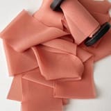 "2" Signature Sheer Ribbon - Weathered Terra Cotta" - Ribbons in orange by Honey Silks Co