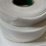 "White Hand Cut Silk Ribbon. 1" thickness" - Ribbons in white by Christopher Neubauer