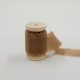 "Silk Wedding Ribbon Caramel 1" Wide" - Ribbons in brown by Jordan Perry