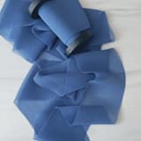 "2" Signature Sheer - Dutch Blue" - Ribbons in blue by Honey Silks Co