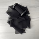 "2" Signature Sheer Ribbon- Black" - Ribbons in black by Honey Silks Co