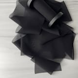 "2" Signature Sheer Ribbon- Black" - Ribbons in black by Honey Silks Co