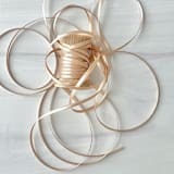 "Champagne 1/8" x 10 Yards - Satin Skinny Ribbon" - Ribbons in beige by Honey Silks Co